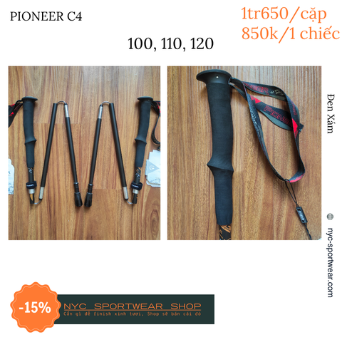 Gậy chạy trail Pioneer C4 (Unisex)