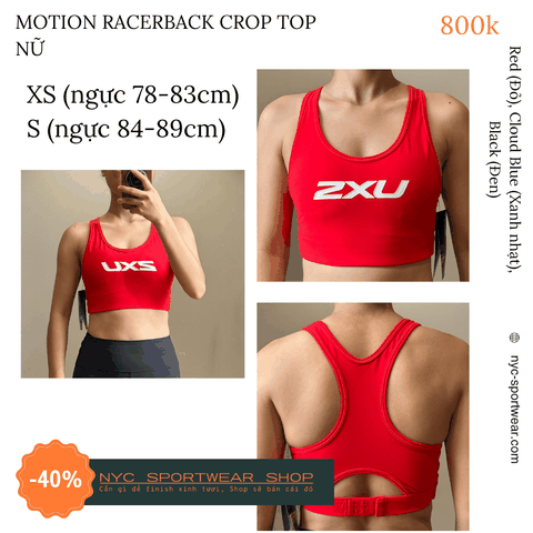 Áo bra thể thao 2XU Motion Racerback Crop Top (Nữ)