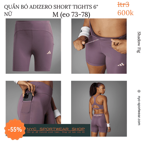 Quần bó Adidas Adizero 6 inch Short Tights (Nữ)