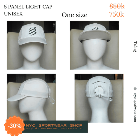 Mũ Compressport 5 Panel Light Cap (Unisex)