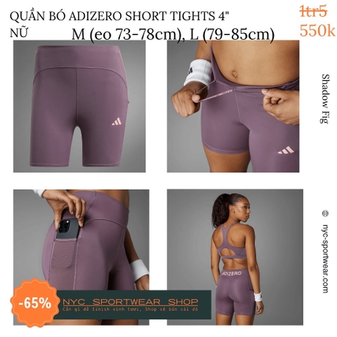 Quần bó Adidas Adizero 4 inch Short Tights  (Nữ)