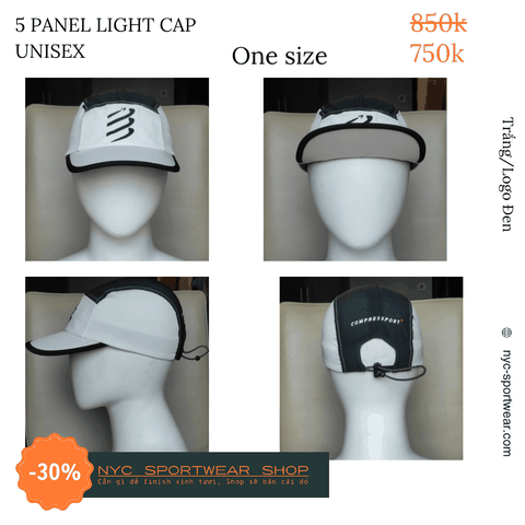 Mũ Compressport 5 Panel Light Cap (Unisex)