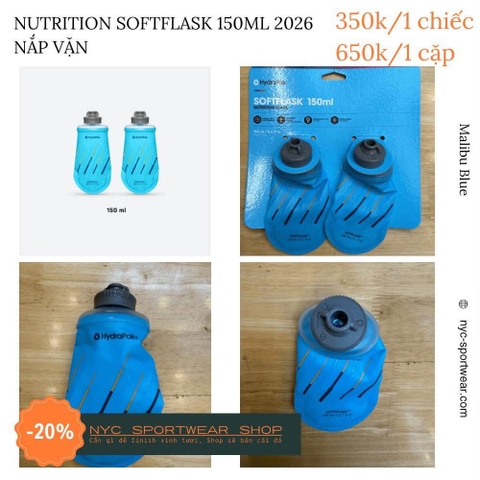 Bình mềm Hydrapak Nutrition Softflask 2026 (Nắp vặn)
