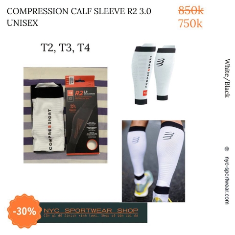 Bó bắp chân Compressport R2 3.0 Compression Calf Sleeve