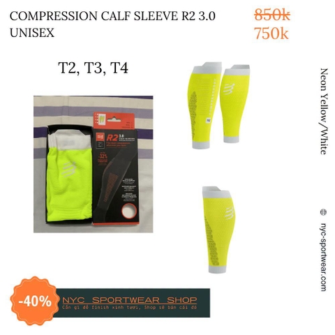 Bó bắp chân Compressport R2 3.0 Compression Calf Sleeve