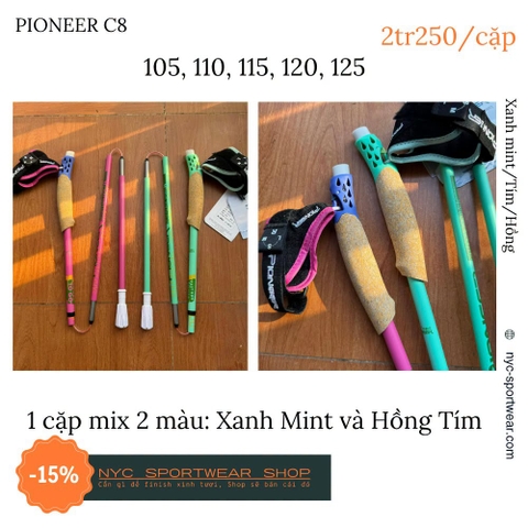 Gậy chạy trail Pioneer C8 Carbon/Alu (Unisex)