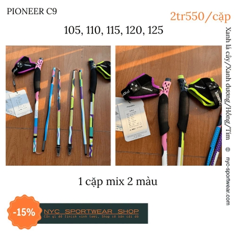 Gậy chạy trail Pioneer C9 Carbon (Unisex)