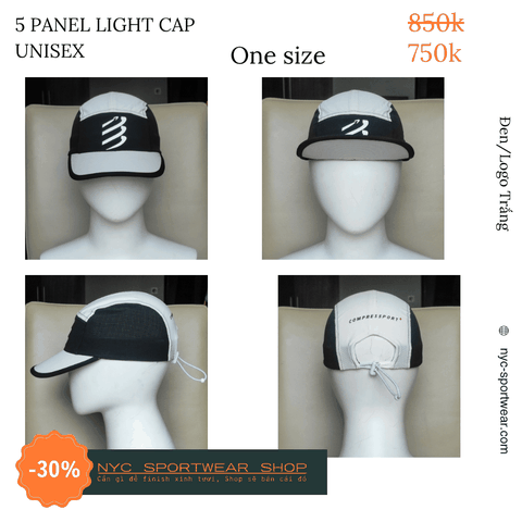 Mũ Compressport 5 Panel Light Cap (Unisex)