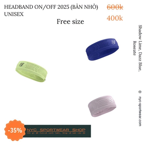 Đai đội đầu bản nhỏ Compressport Thin Headband On/Off (Unisex)