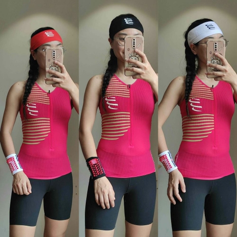 Băng cổ tay lau mồ hôi Compressport Sweatbands 3D.Dots (Unisex)