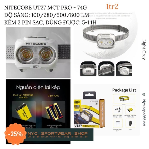Đèn Nitecore UT27 Pro MCT