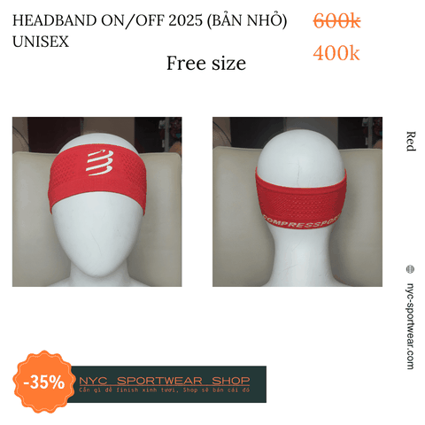 Đai đội đầu bản nhỏ Compressport Thin Headband On/Off (Unisex)