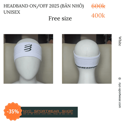 Đai đội đầu bản nhỏ Compressport Thin Headband On/Off (Unisex)