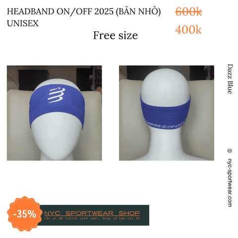 Đai đội đầu bản nhỏ Compressport Thin Headband On/Off (Unisex)