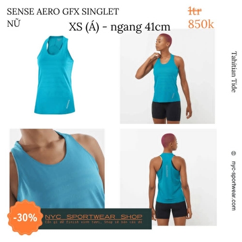 Áo chạy ba lỗ Salomon Sense Aero GFX Singlet (Nữ)