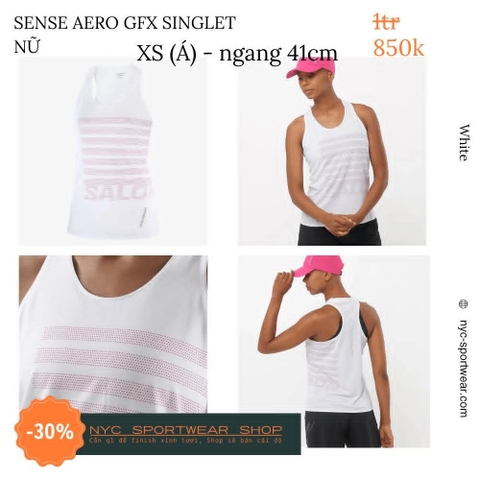 Áo chạy ba lỗ Salomon Sense Aero GFX Singlet (Nữ)