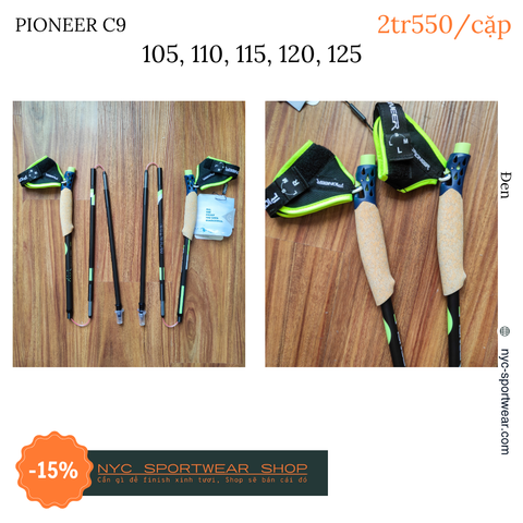 Gậy chạy trail Pioneer C9 Carbon (Unisex)