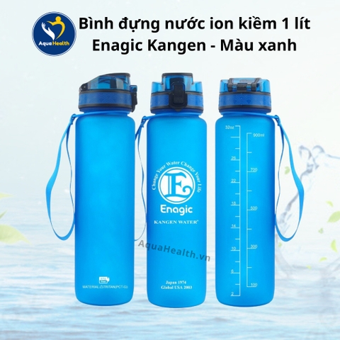 Bình Đựng Nước Kangen 1000ml màu xanh - Nhựa Tritan Cao Cấp