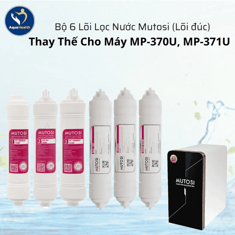 Bộ 7 Lõi Lọc Nước Mutosi (Lõi đúc) Thay Thế Cho Máy MP-370U, MP-371U