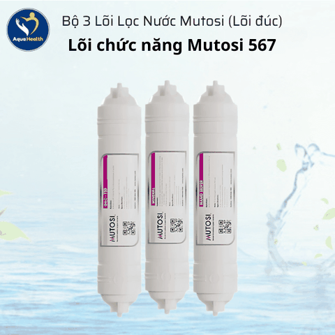 Bộ 7 Lõi Lọc Nước Mutosi (Lõi đúc) Thay Thế Cho Máy MP-370U, MP-371U
