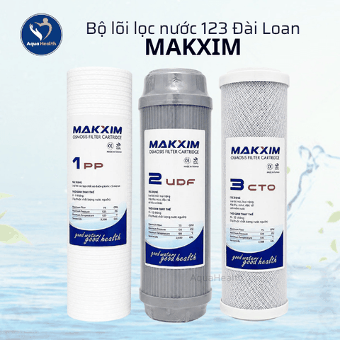 Bộ lõi lọc 123 Đài Loan Makxim 10 inch