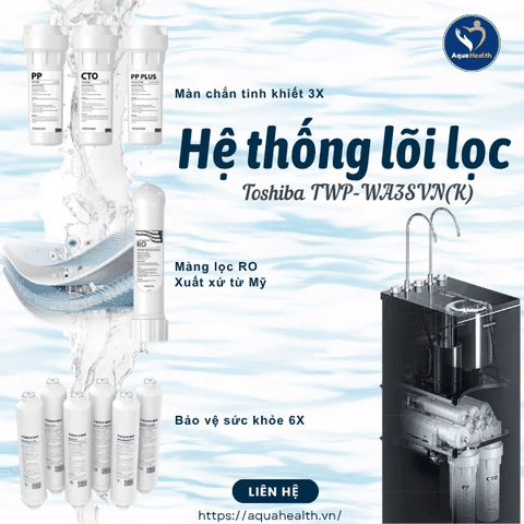 Máy Lọc Nước Nóng Lạnh Toshiba TWP-WA3SVN(K)