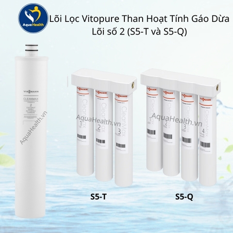 Lõi số 2 Vitopure S5 - Than hoạt tính gáo dừa S5-T/Q