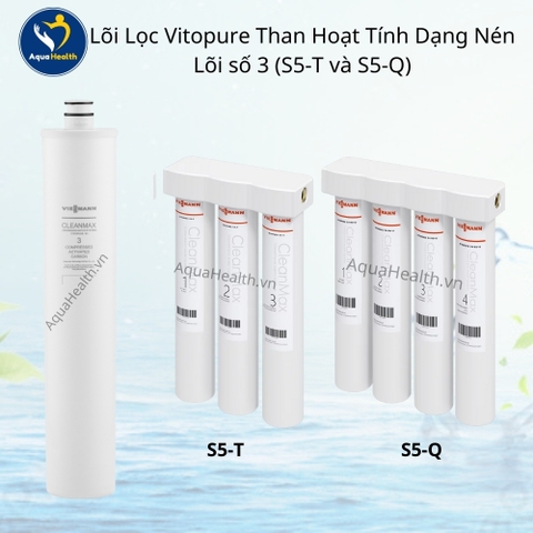 Lõi số 3 Vitopure S5 - Than hoạt tính dạng nén S5-T/Q
