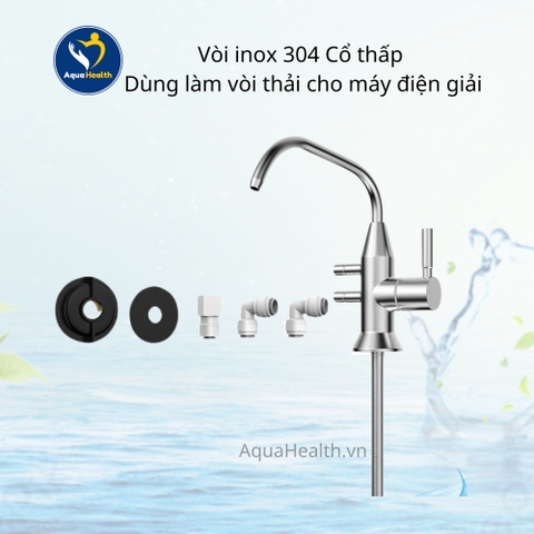 Vòi Inox 304 Cổ Thấp Dùng Làm Vòi Thải Cho Máy Điện Giải