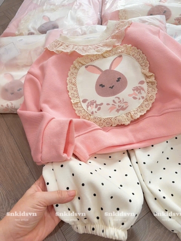 BỘ NỈ 2 DA QUẦN BI CHO BÉ GÁI