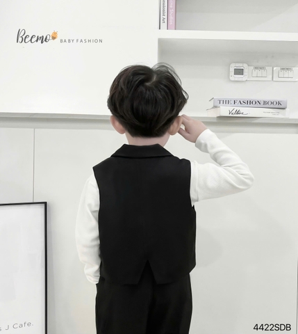 BEEMO_SET BỘ 3 MÓN ÁO GILE, ÁO GIỮ NHIỆT, QUẦN BAGGY CHO BÉ TRAI