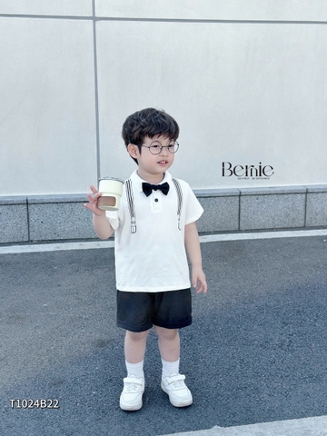 BERNIE – SET CÔNG TỬ ÁO POLO QUẦN DA CÁ CHO BÉ TRAI