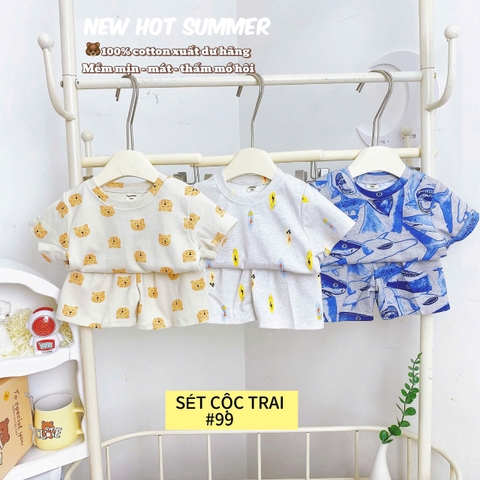 LYNHKIDS_SET 3 BỘ CỘC TAY XUẤT DƯ BÉ TRAI – Mẫu mới nhất 2025