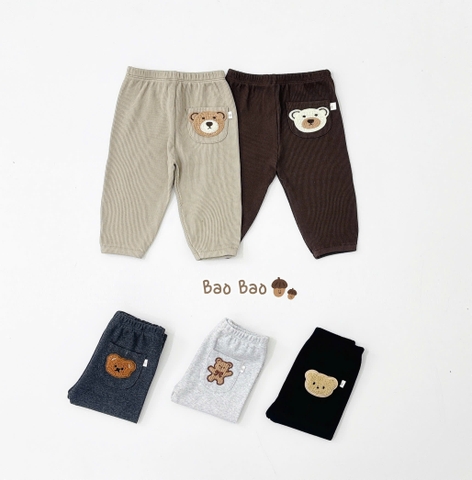 QUẦN LEN GÂN THÊU HÌNH CHO BÉ