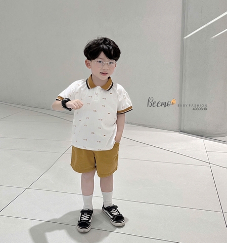 BEEMO 4030SHB – SET POLO CỘC TAY IN TRÀN Ô TÔ