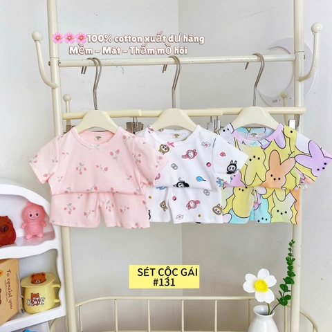 LYNHKIDS_SET 3 BỘ COTTON CỘC XUẤT DƯ BÉ GÁI HÃNG LYNH – MẪU MỚI NHẤT 2025