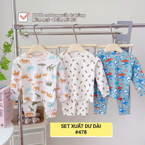 Lynhkids_SET 3 BỘ DÀI TAY XUẤT DƯ BÉ TRAI
