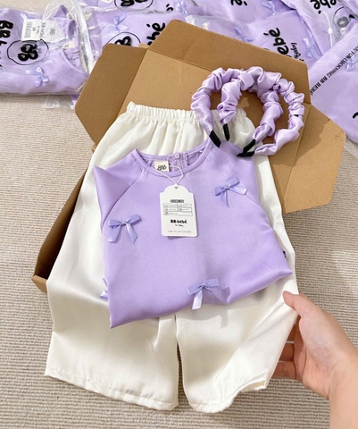 SET ÁO DÀI TÍM MÔNG MƠ CHO BÉ GÁI