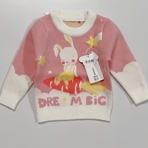 ÁO LEN THỎ CHO BÉ GÁI - SALE SẬP SÀN MÙA LẠNH