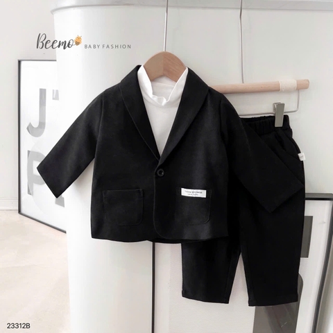 BEEMO_SIÊU PHẨM 3 MÓN BỘ ĐỒ VÉC KÈM ÁO GIỮ NHIỆT NHUNG CHÉO CHO BÉ