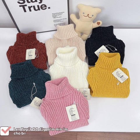 QCCC_ÁO LEN TUYẾT CỔ CAO SIÊU DÀY SIÊU ẤM SIÊU MỊN CHO BÉ GÁI