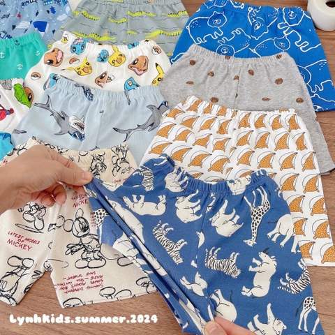 SET 10 QUẦN ĐÙI COTTON BOZIP CHO BÉ TRAI GÁI