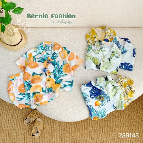 BERNIE_BỘ SƠ MI ĐŨI MỀM ĐI BIỂN CHO BÉ TRAI