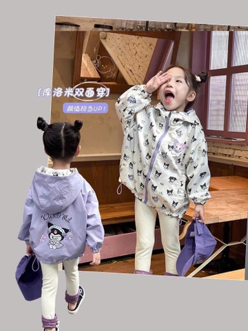 ÁO GIÓ KURUMI 2 MẶT BÉ GÁI