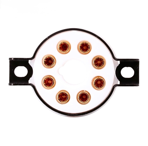 Đế Đèn 8pin Dành Cho 6SN7 6V6 5U4 GZ37 EL34 6550 KT88 6L6 Chân Vàng Cao Cấp