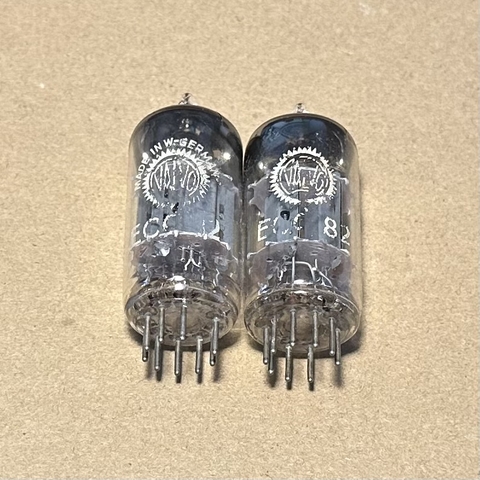 Valvo ECC82 Getter Nghiêng 30° Van Rất Hiếm