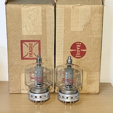 Pair Eimac 4-250 JAN 5D22 Tube New Open Box Made in USA 1962
