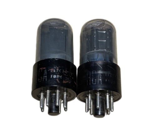 2x RCA 6SN7 GT Black Glass Preamp Tubes Test Strong