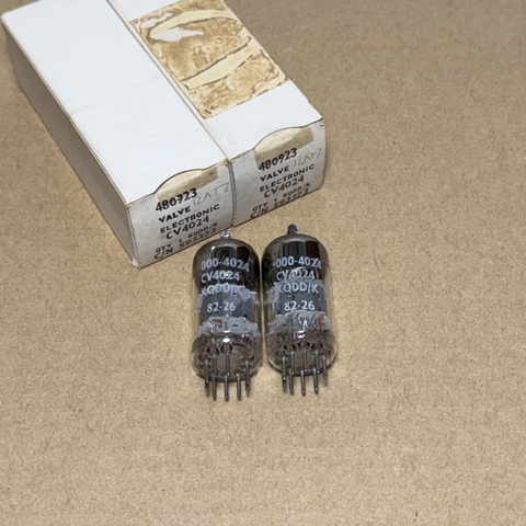 2x CV4024 / 12AT7 / ECC81 Tube Valve Electronic Mã KQDD/K NOS