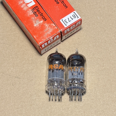 1pair RCA 12AY7 6072 Gray Plate Red Stamp Vacuum Audio Amplifier Tube New In Box